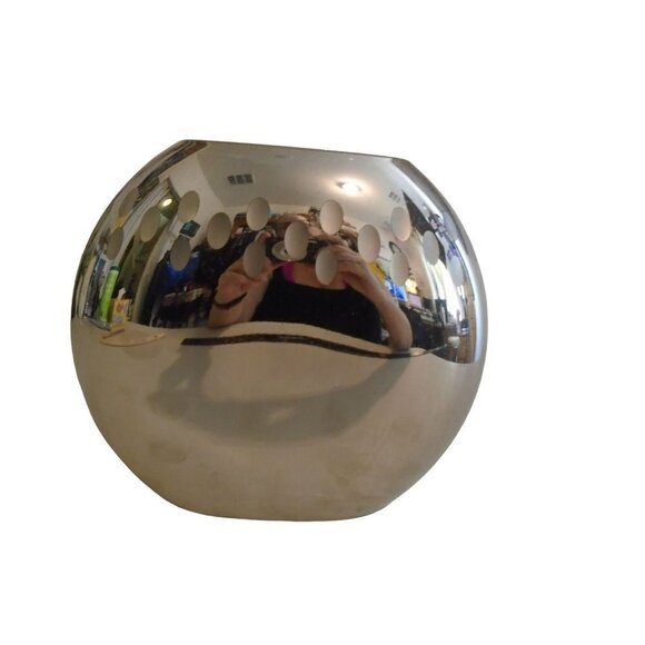 LA1055 Platinum 7" Vase MSRP $100.00 Made In Poland - Picture 2 of 4